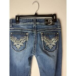 Studio 5 Bootcut Jeans 29v33, Thick Stitch Embellished bling